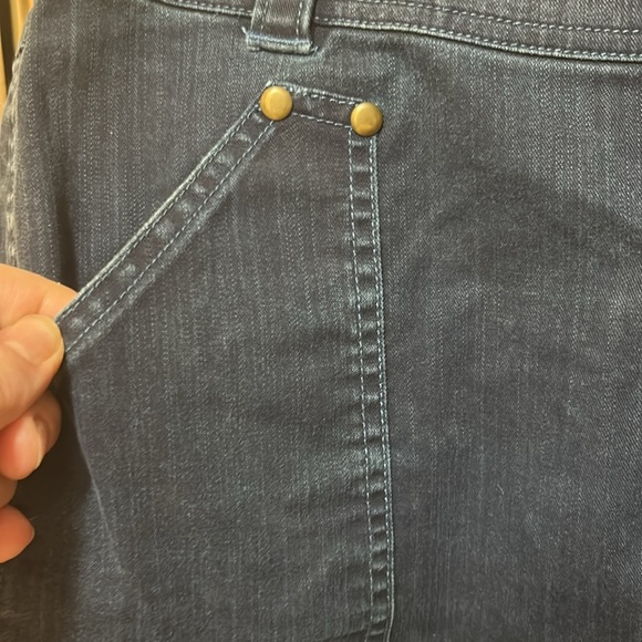 Kuhl like new dark wash denim mini skirt - Picture 4 of 15